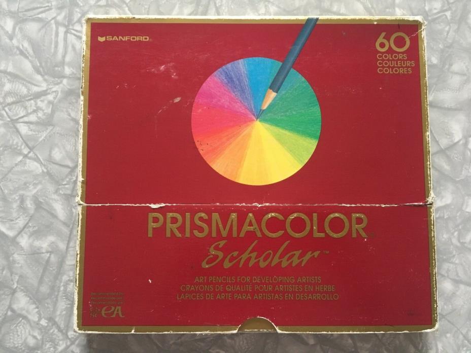 1997 Sanford Prismacolor Scholar Art Pencils 60 Colors No. 92808 (PS360) USED
