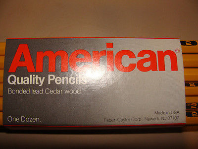 Vintage Faber Castell American No. 2 Pencils Dozen Sleeve MADE IN USA