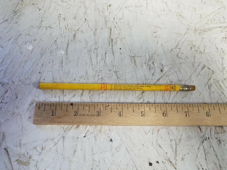 Vintage Pencil w/ The Ten Commandments on it * Jesus Saves
