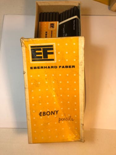 Eberhard Faber Ebony Jet Black Extra Smooth Pencils 6325 2 Dozen 24 Original Box