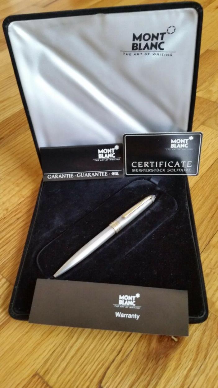 MONT BLANC MEISTERSTRUCK PEN AND CASE WITH INSTRUCTION BALL POINT W. GERMAN