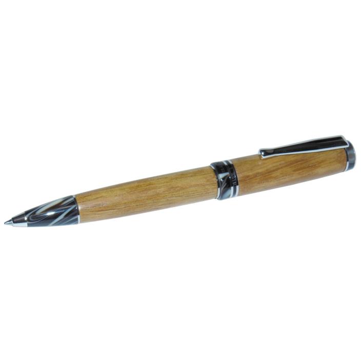 Used Delta Seawood Ballpoint Pen Light Iroko/Silver DS94016 sea wood swirl resin