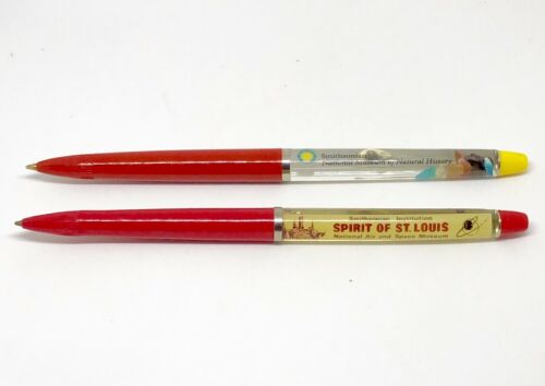 Lot of 2 Vintage Smithsonian Instituion & Museum Floater Floaty  Pens