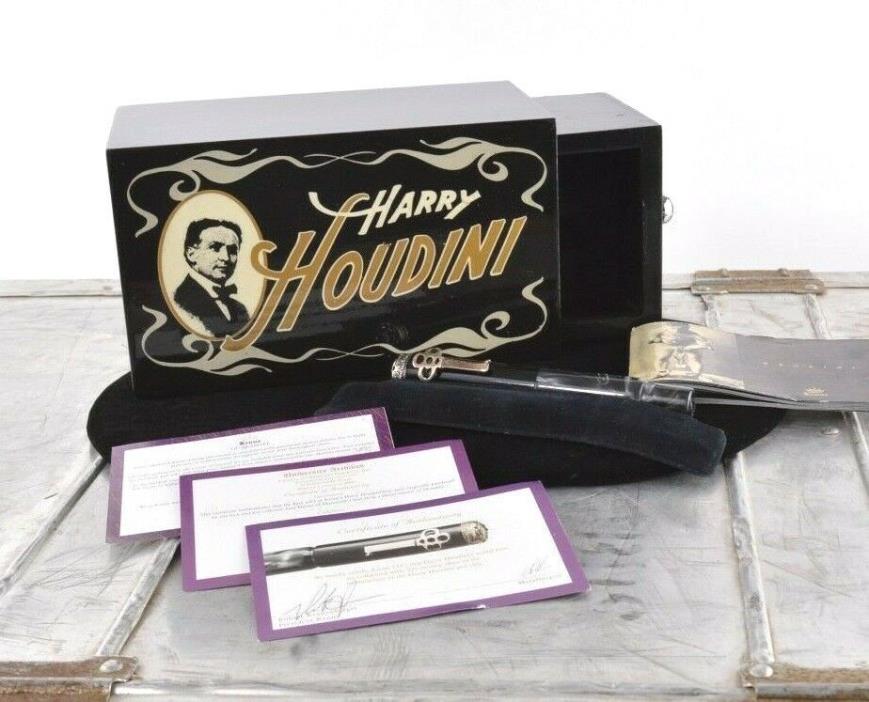 18K Gold Houdini Key Krone Fountain Pen Limited Edition Sterling Silver COA Box