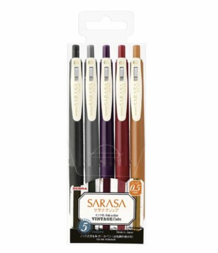 NEW COLOR Zebra gel ball pen sarasa clip 0.5 Vintage 5 colors Ballpoint Pens