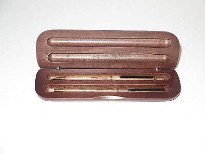 Walnut Mechanical Pencil & Ball Point Set In Walnut Case