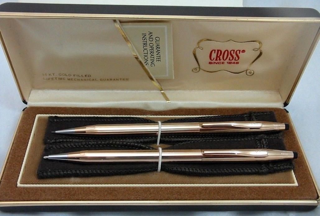 Cross Executive Essential 14k Century Ballpoint Pen+0.9m Pencil #1501 USA