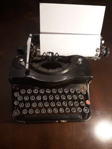 Vintage REMINGTON RAND MODEL 1 Typewriter Black