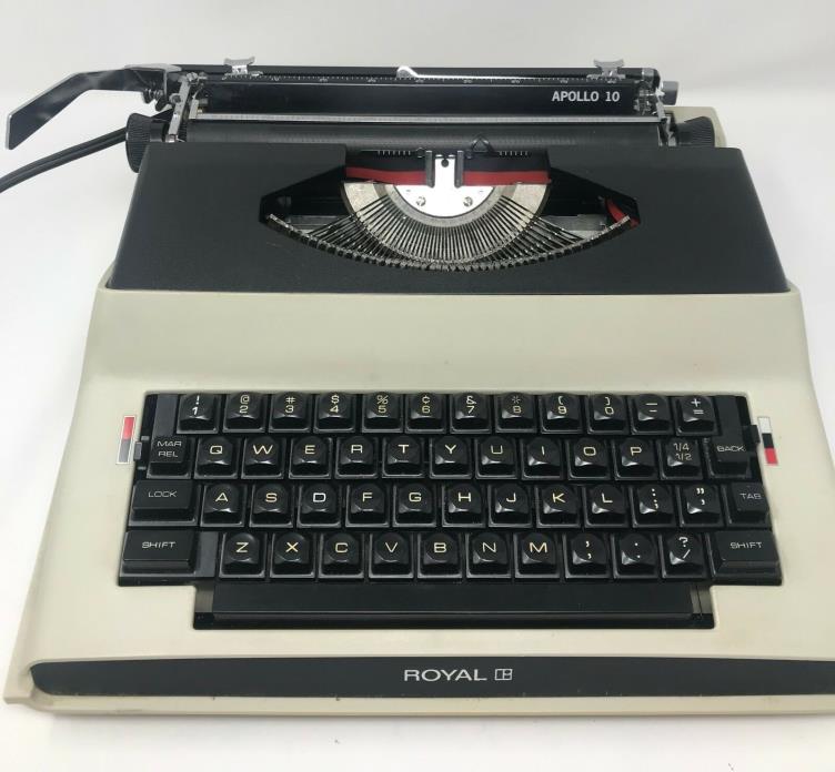1970's Vintage Royal Apollo 10 Electric Portable Typewriter Japan - Ships FREE