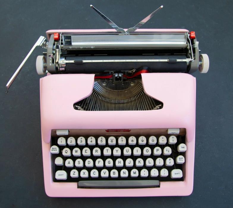 Royal Bubble Gum Pink Futura Typewriter