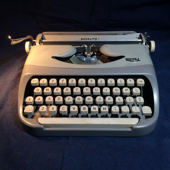Royalite steel portable typewriter made in Holland, 1961 vintage