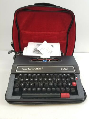 Vintage Generation 3000 Portable Typewriter Standard Font w/Case
