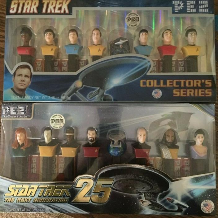 PEZ Star Trek & Star Trek Next Generation Limited Edition Numbered Sets Unopened