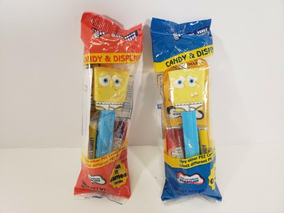 PEZ Lot of Two Spongebob Squarepants underwear, Blue, Brand New Sealed