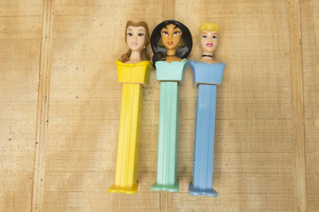 PEZ Candy Dispensers Walt Disney Princesses Cinderella, Jasmine, & Belle
