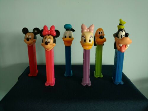 Disney PEZ Dispensers Mickey Minnie Donald Duck Daisy Pluto Goofy LOT of 6