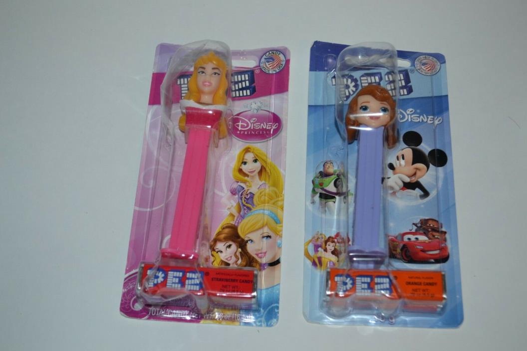 Disney Pez Dispenser Princess Carded Made in USA Lot of 2