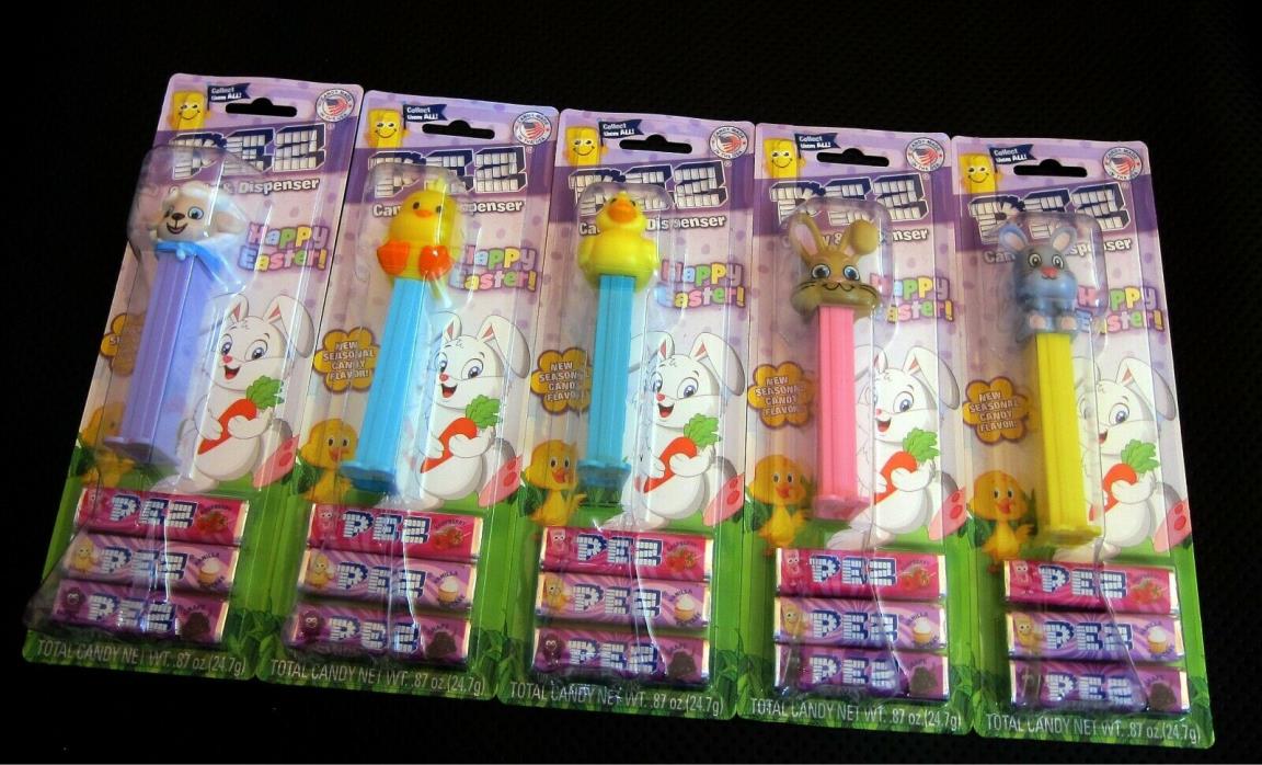 2019 Easter Pez Dispensers -brand new lot of 5