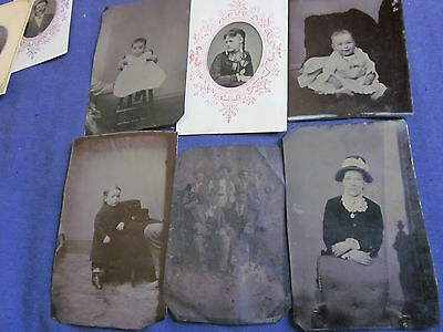 (6) Tintypes of Various Subjects Mostly 1/6 Plate #101016