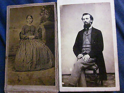 2 CDV Photos with Revenue Stamps on the Backs