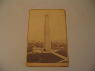 Bunker Hill Monument Boston Massachusetts Charlestown Cabinet Card Photo cdii