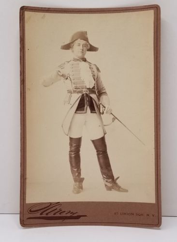 SARONY CABINET CARD PHOTO HENRY DIXEY 87 UNION SQR. N.Y. 19TH CENTURY