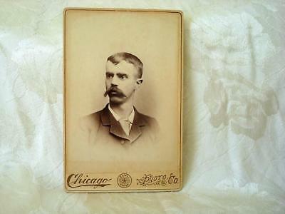 Victorian Cabinet Photo Gentleman With Mustache