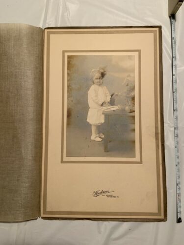 Vintage Photo Child Teddy Bear Cabinet Card