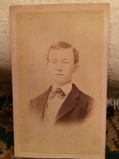 Instant Relative Cabinet Photo Young Man Ingram's Ind IN 1900's Vintage