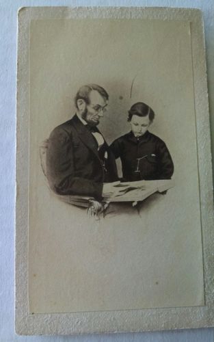 President Lincoln and Son Original Civil War Era Cdv #4