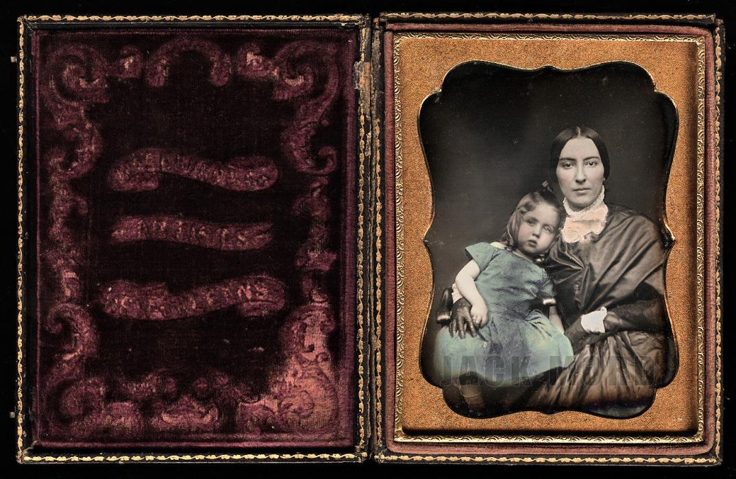 Rare New Orleans Louisiana Photographer Washburn Tinted Daguerreotype 1850s