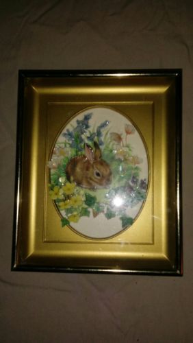 Framed Rabbit Raised Art Print 5 3/4