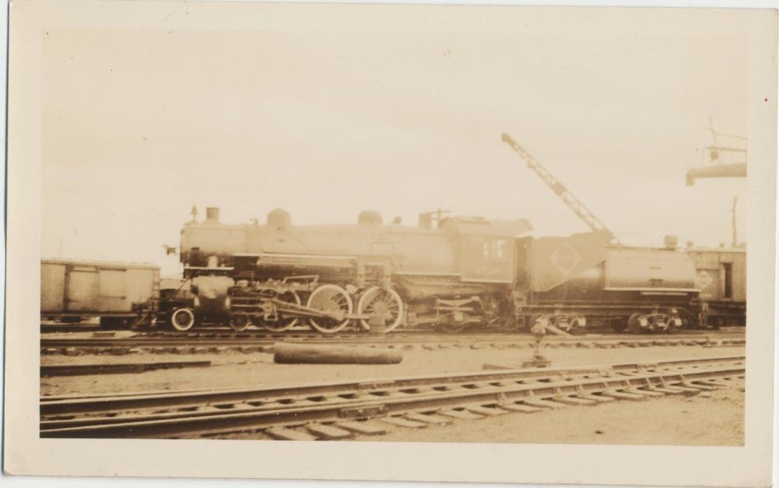 Vtg Early 1930s Real Photo Iconic Erie Railroad 4-6-2 Steam Engine Train #2726