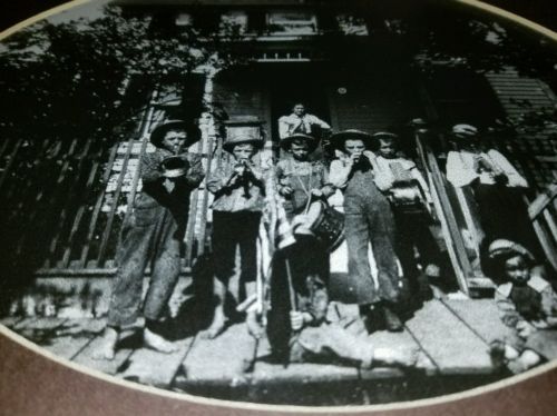 Photo Developed From An Orig. Glass Plate Neg. All Boy Band/Americana 1920s