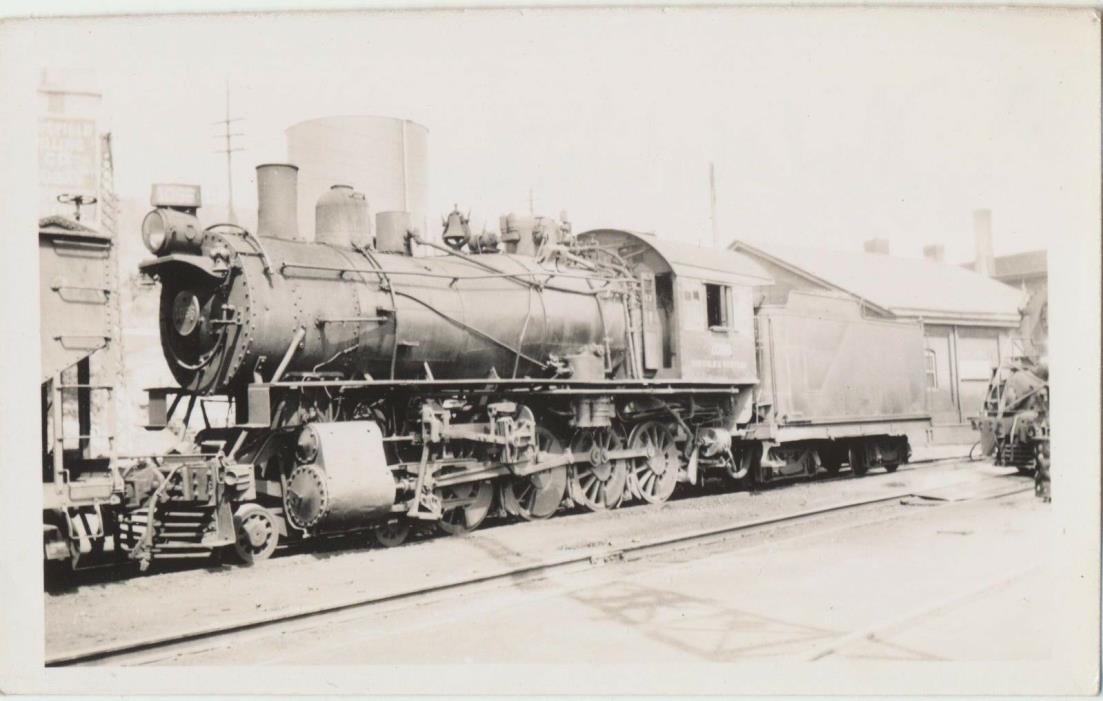RARE 1906 Real Photo Norfolk & Western Railroad 4-8-0 Steam Engine Train #1056