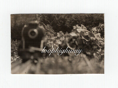 Small Abstract Low Vw Toy Train Coming at Camera, Blur - Odd 1930s Vtg Old PHOTO