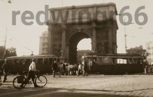 Vtg Early 1900's ARCH MONUMENT PHOTO~Lot Antique Bicycle STREET CAR TROLLEY