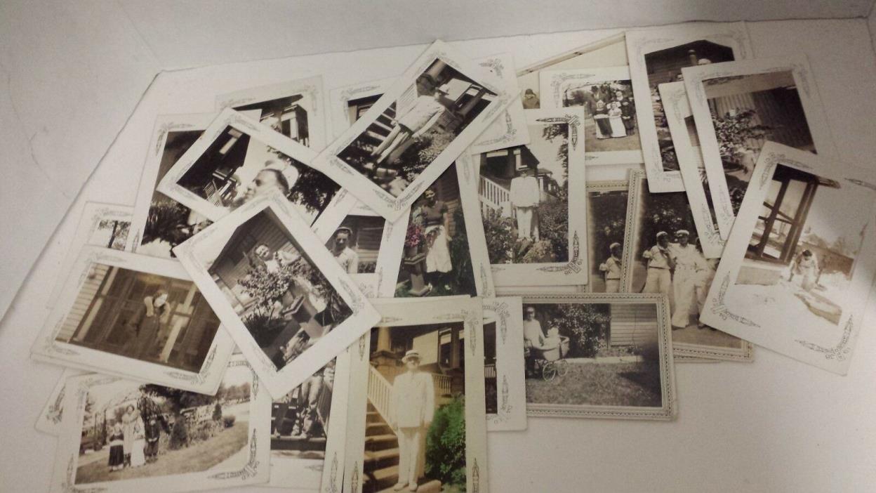 ANTIQUE PHOTOS LOT OF 25 BLACK & WHITE  DATED 1938 LARGE LOT VINTAGE PHOTOS