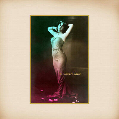 Fantasy Art Nouveau Lady New 4x6 Vintage Postcard Image Photo Print FA12