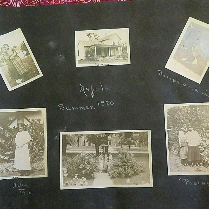 Antique Photograph Album from Angola, Indiana 1920