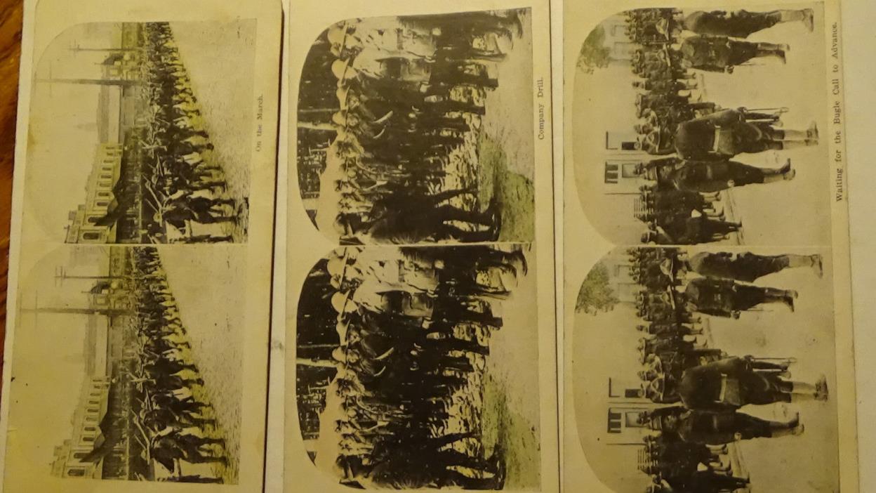 STEREOVIEW  PHOTO 3 WAR WW1 MILITARY   ARMY SOLDIERS CARDS  COLLECTION  cards