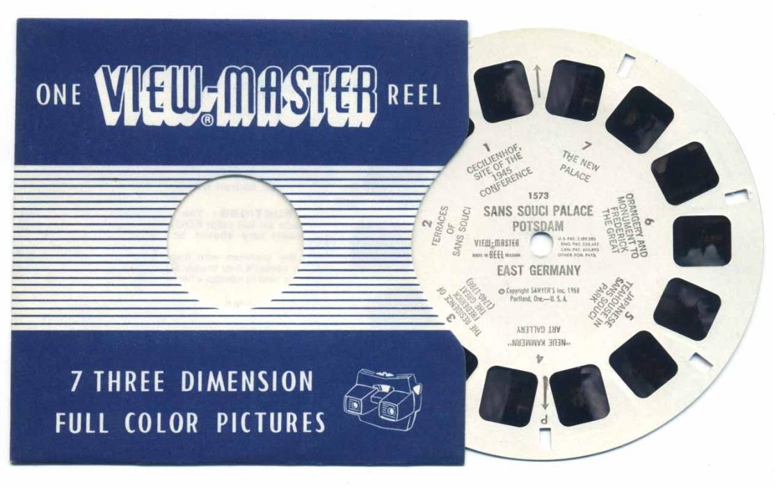 Sans Souci Palace Potsdam East Germany 1958 ViewMaster Single Reel 1573