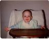 Old Vintage Photograph Little Baby Sitting in High Chair