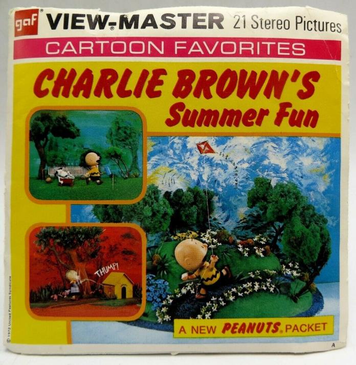 View-Master B548, Charlie Brown's Summer Fun, Peanuts, 3 Reel Set, Version A