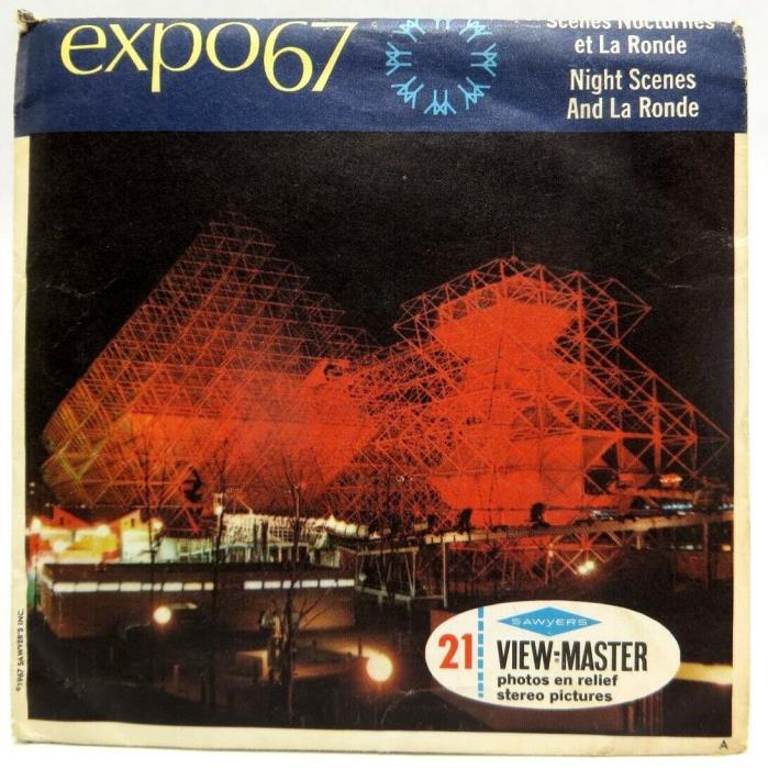 View-Master A071, Expo '67, Night Scenes, Montreal Canada, 3 Reel Set