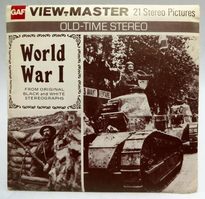View-Master B792, World War I, Old-Time Stereo B&W Stereographs, 3 Reel Set RARE