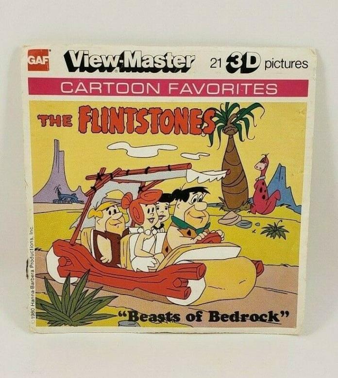 THE FLINTSTONES Beasts of Bedrock VIEW MASTER Viewmaster 3 Reels Gaf