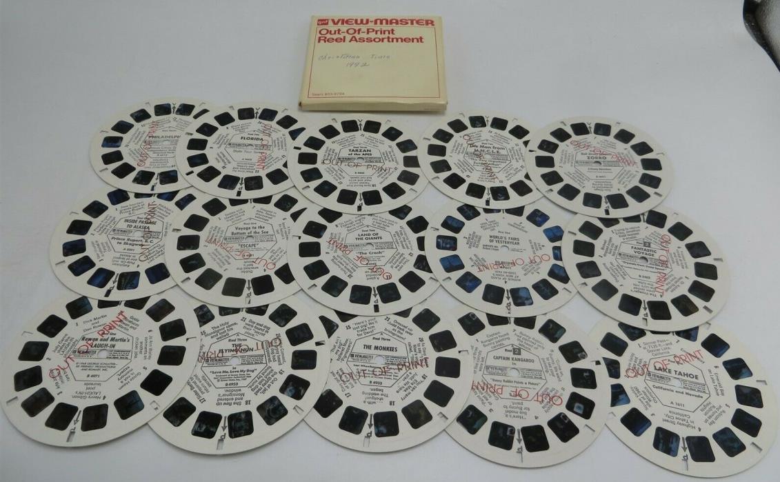 View-Master Out-Of-Print Reels - Lot of 15 - Sears Packaging