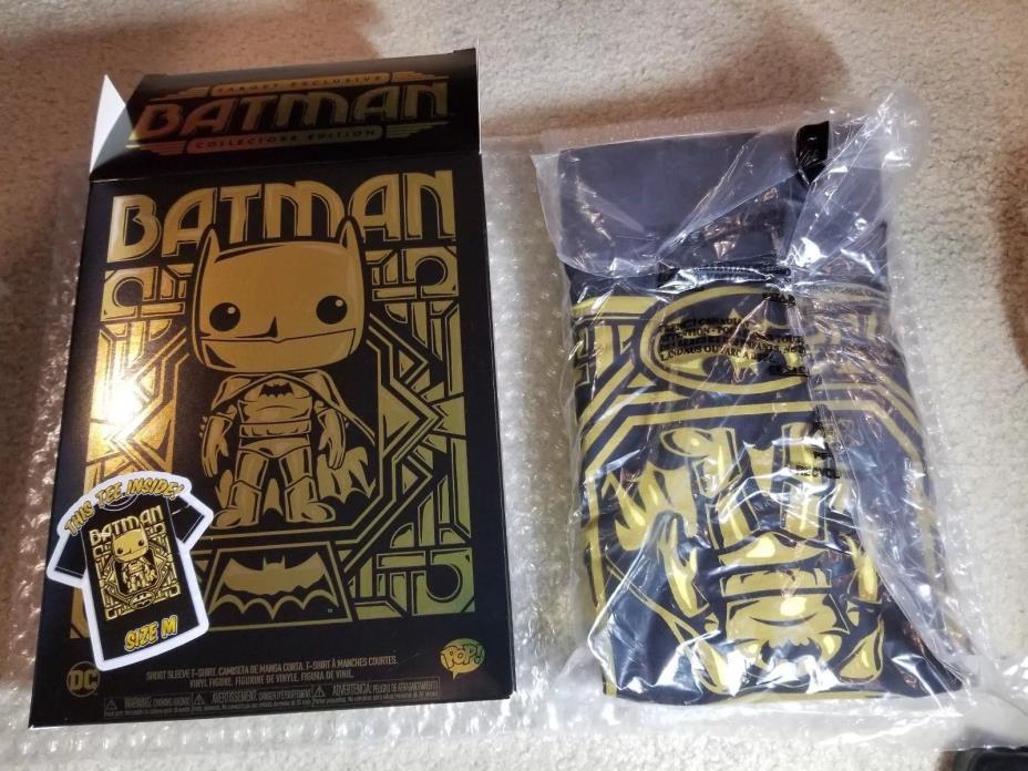 Funko Pop Tee Batman Gold Chrome Target Exclusive **Tee Only** With Box Size M
