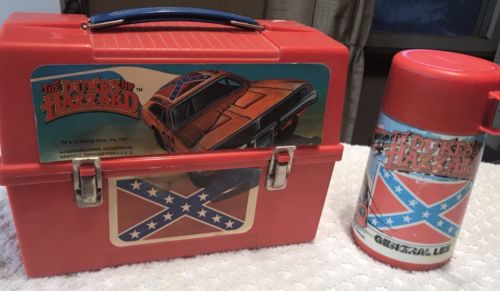 Vintage The Dukes Of Hazzard 1981 Plastic Lunchbox With Thermos, Aladdin,WB,HTF